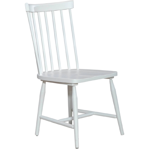 Palmetto Heights Spindle Back Dining Chair in Shell White (Set of 2)