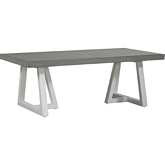 Palmetto Heights Coffee Cocktail Table in Shell White & Driftwood Finish