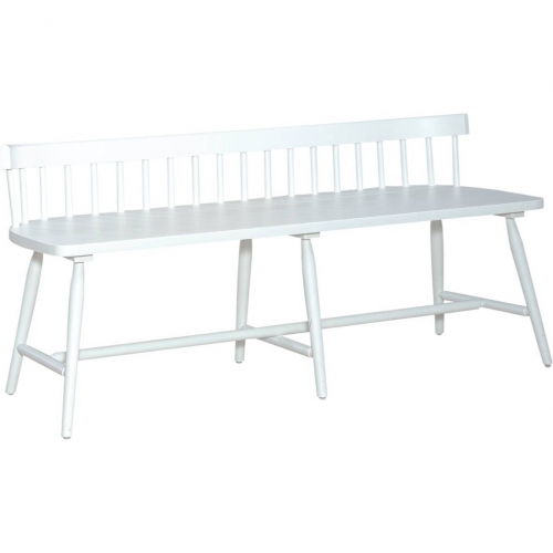 Palmetto Heights Bench in Shell White Finish