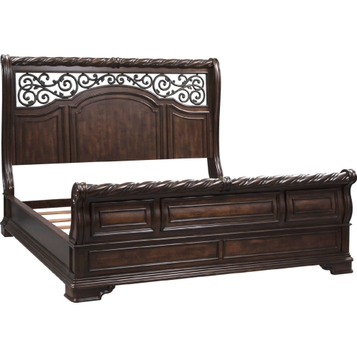 Arbor Place King Sleigh Bed in Brownstone Finish