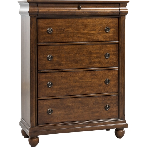 Rustic Traditions 5 Drawer Chest in Rustic Cherry Finish