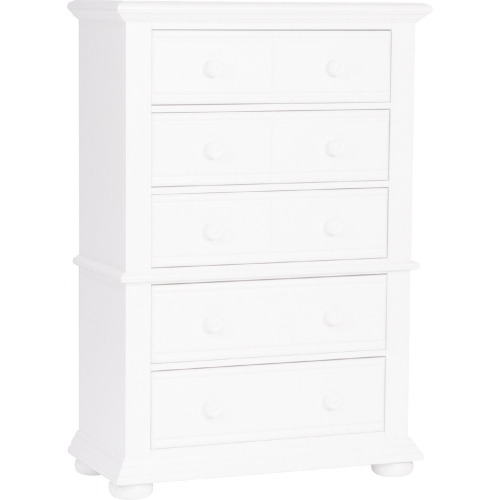 Summer House 5 Drawer Chest in Oyster White Finish