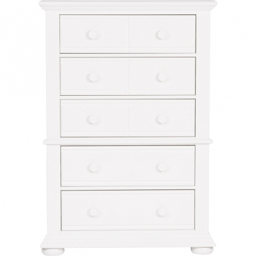 Summer House I 5 Drawer Chest in Oyster White Finish