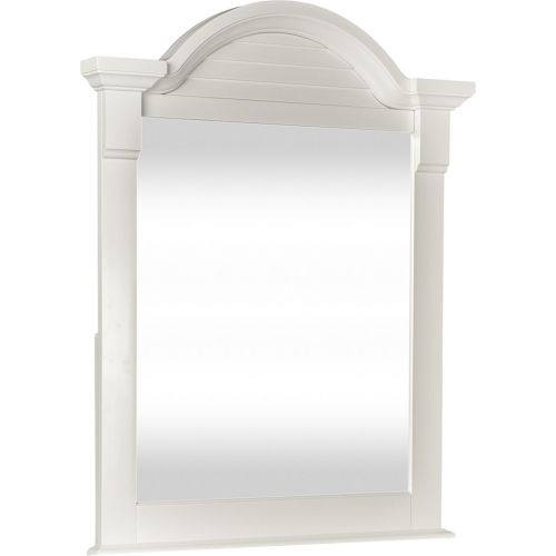 Summer House Small Mirror in Oyster White Finish