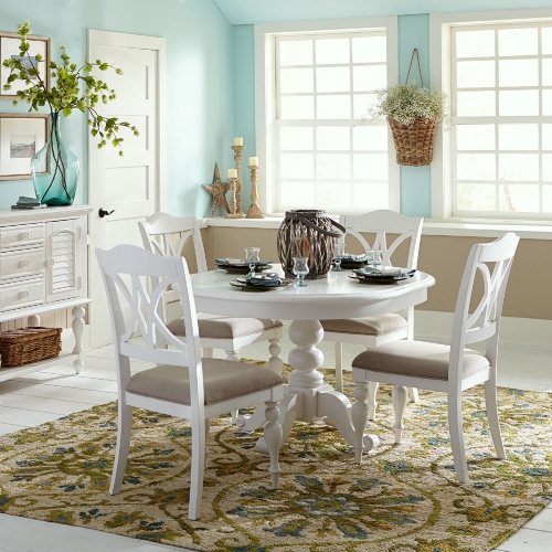 Summer House 5 Piece Dining Set in Oyster White