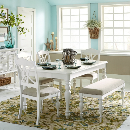 Summer House 6 Piece Dining Set in Oyster White