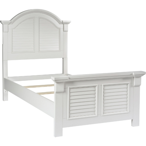 Summer House Twin Panel Bed in Oyster White Finish