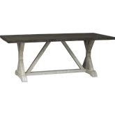 Willowrun 78" Trestle Table in Weathered White & Gray