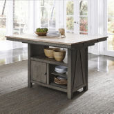 Lindsey Farm Kitchen Island in Gray & Sandstone