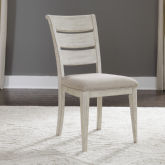 Farmhouse Reimagined Ladder Dining Chair in Antique White (Set of 2)