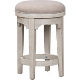 Farmhouse Reimagined Counter Swivel Stool in White & Chestnut