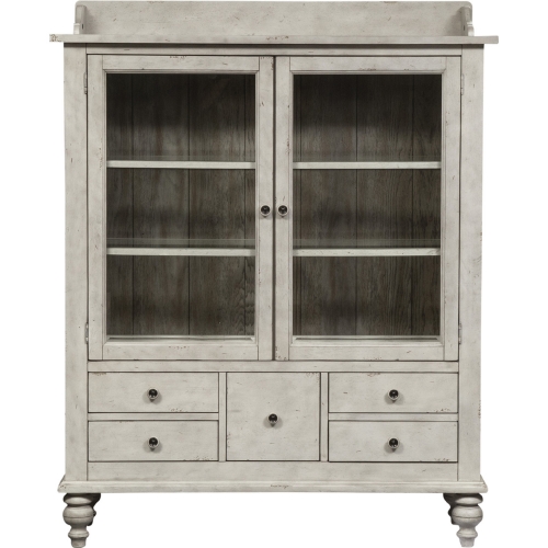 Whitney Display Cabinet in Weathered Gray