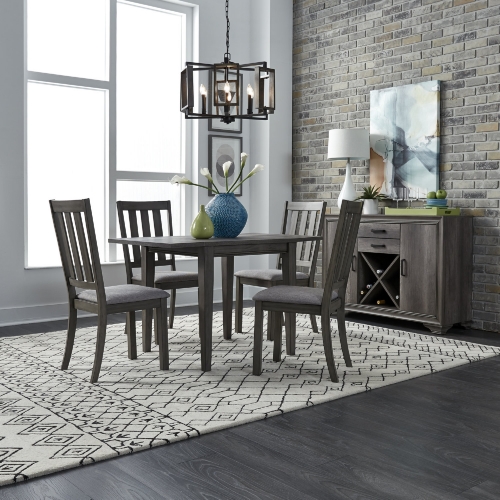 Tanners Creek 5 Piece Drop Leaf Dining Set in Greystone