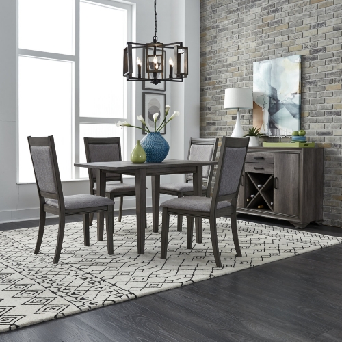 Tanners Creek 5 Piece Drop Leaf Dining Set in Greystone