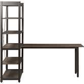 Tanners Creek Desk & Bookcase Set in Greystone & Pewter Finish