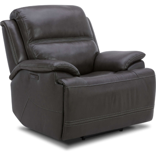 Bentley Power Recliner w/ USB in Graphite Gray Top Grain Leather