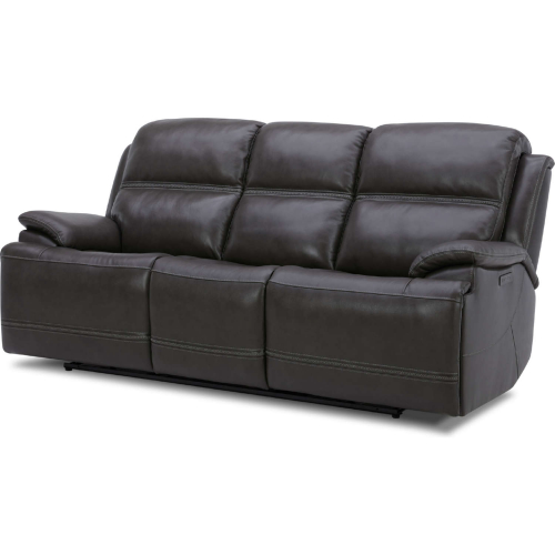 Bentley Power Recline & Zero Gravity Sofa in Graphite Gray Top Grain Leather