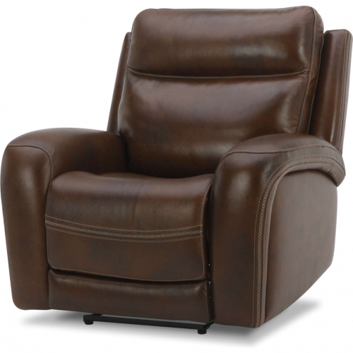 Blair Power Recliner w/ USB in Cognac Brown Top Grain Leather