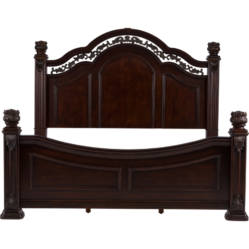 Messina Estates Queen Poster Bed in Distressed Cognac