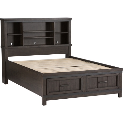 Thornwood Hills Full Bookcase Bed in Distressed Gray