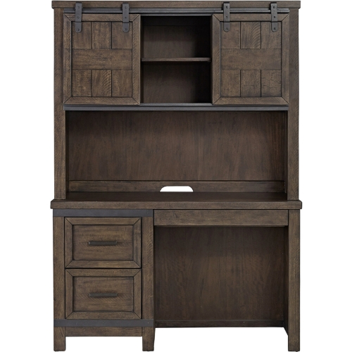 Thornwood Hills Student Desk & Hutch in Distressed Gray