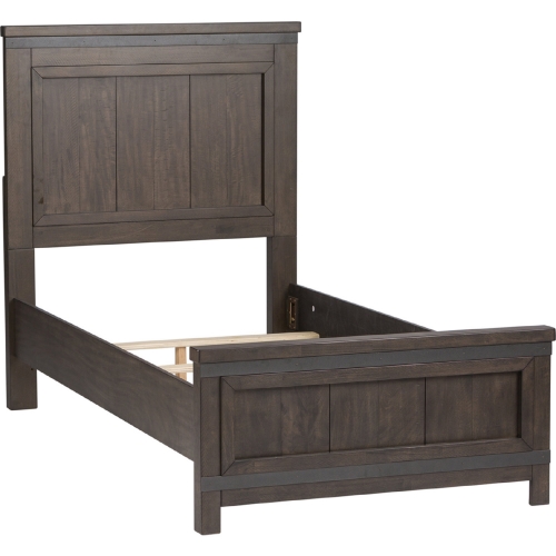 Thornwood Hills Twin Panel Bed in Distressed Gray