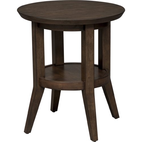 Ventura Blvd Round End Table in Bronze Spice Finish