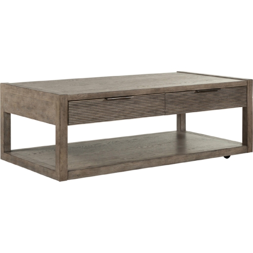 Bartlett Field Coffee Cocktail Table in Dusty Taupe Finish Wood