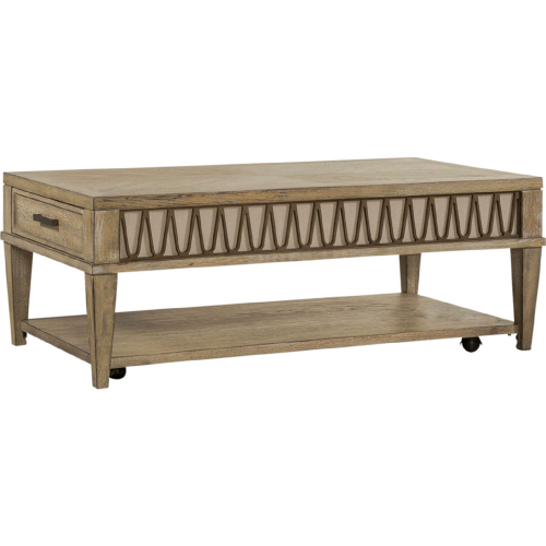 Devonshire Drawer Coffee Cocktail Table in Weathered Sandstone Finish