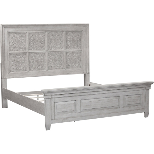 Heartland King Decorative Panel Bed in Antique Finish