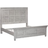 Heartland Queen Decorative Panel Bed in Antique Finish