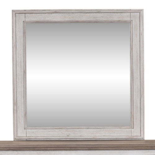 Heartland Landscape Mirror in Antique White & Tobacco