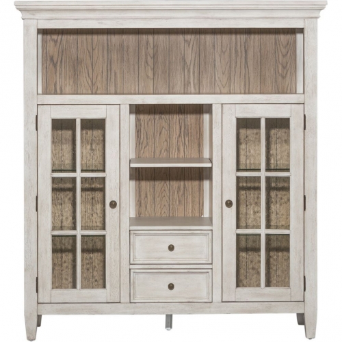 Heartland Display Cabinet in Antique White Finish