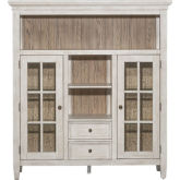 Heartland Display Cabinet in Antique White Finish