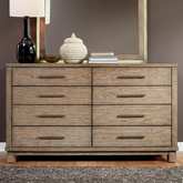 Canyon Road 8 Drawer Dresser in Burnished Beige Finish Wood