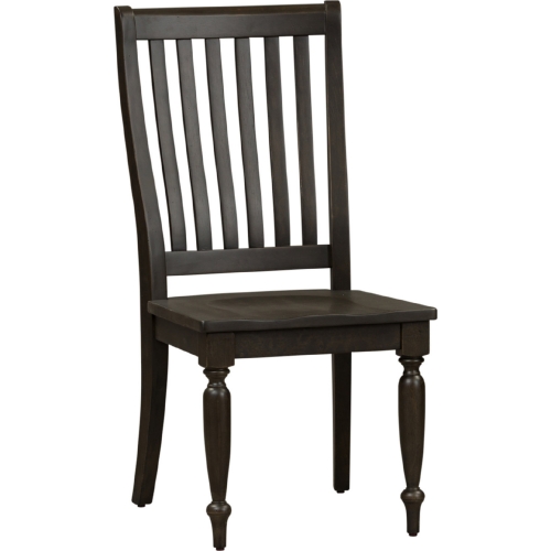 Harvest Home Slat Back Dining Chair in Chalkboard Finish (Set of 2)