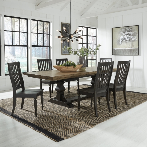 Harvest Home 7 Piece Dining Set in Chalkboard Finish