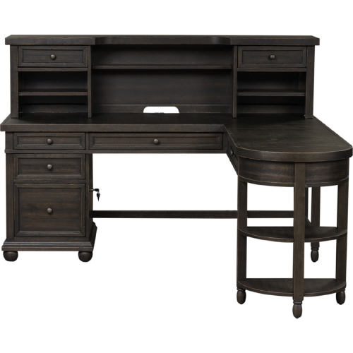 Harvest Home L Shaped Desk Set in Chalkboard Gray