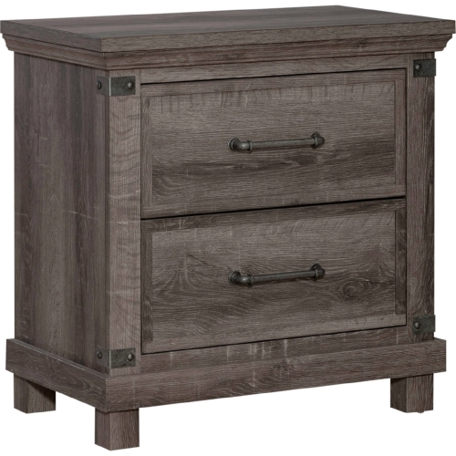 Lakeside Haven Night Stand w/ Charging in Brownstone Finish Wood