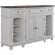 River Place Breakfront Server in Distressed White & Tobacco Brown
