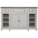 River Place Breakfront Server in Distressed White & Tobacco Brown