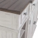 River Place Breakfront Server in Distressed White & Tobacco Brown