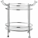 Service Bar Cart in Chrome Steel & Glass