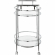 Service Bar Cart in Chrome Steel & Glass