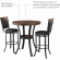 Franklin Swivel Bar Stool in Wood, Metal & Brown Leatherette