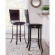 Franklin Swivel Bar Stool in Wood, Metal & Brown Leatherette