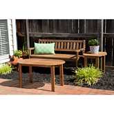 Adirondack Outdoor Coffee Table in Acorn Finish Wood