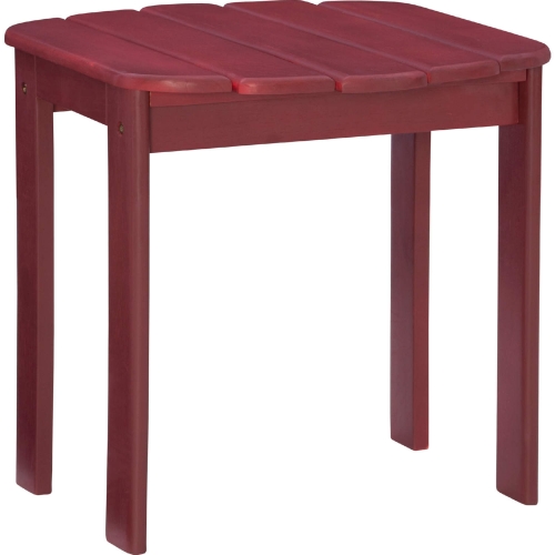 Adirondack Outdoor End Table in Red Finish Wood