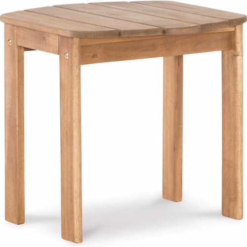 Adirondack Outdoor End Table in Acorn Finish Wood