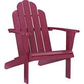 Adirondack Outdoor Chair in Red Finish Wood